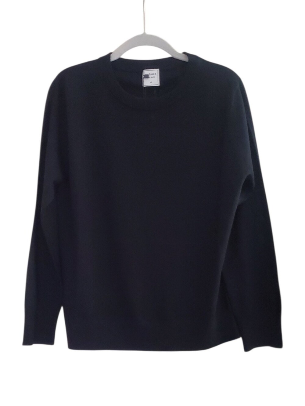 Paloma Wool Fine-Knit Merino Wool Crewneck Sweater Minimalist Black SP